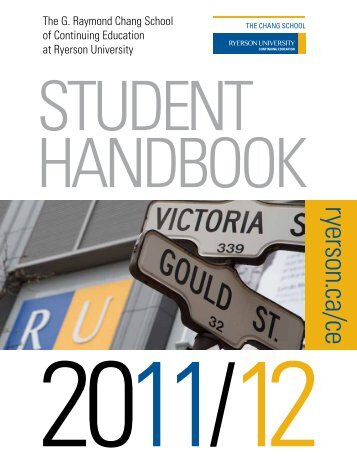 Student Handbook - The Chang School - Ryerson University