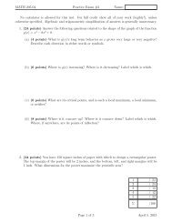 MATH 205-04 Practice Exam #3 Name: No calculator is allowed for ...