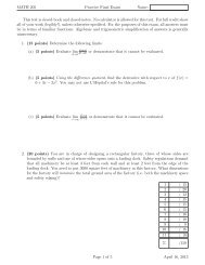 MATH 205 Practice Final Exam Name: This test is closed-book and ...