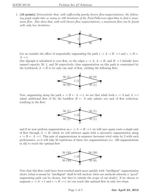 MATH 387-01 Problem Set #7 Solutions 1. (10 points) Demonstrate ...