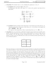 MATH 205 Final Exam Solutions Name: 1. (12 points) The keratoid ...