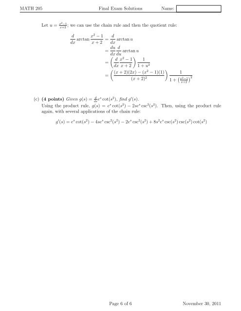 MATH 205 Final Exam Solutions Name: 1. (12 points) The keratoid ...