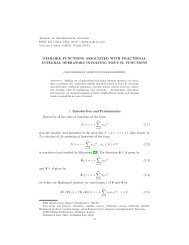 STARLIKE FUNCTIONS ASSOCIATED WITH FRACTIONAL ...