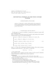 EXPONENTIAL STABILITY OF SOME WAVE COUPLED SYSTEMS ...