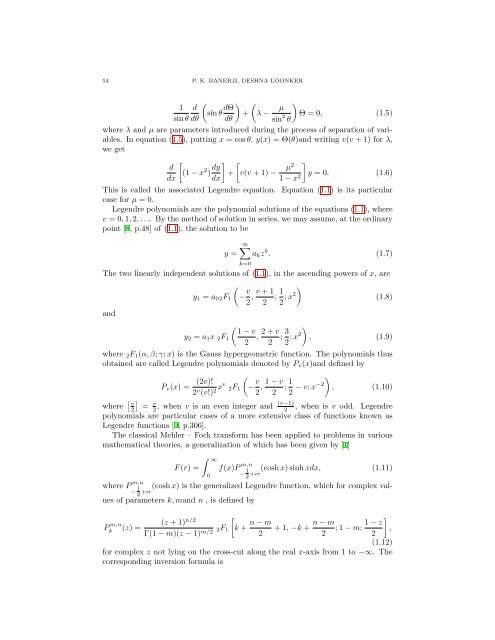 DUAL INTEGRAL EQUATIONS INVOLVING LEGENDRE ...