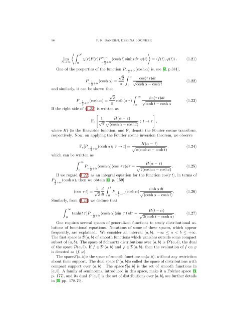 DUAL INTEGRAL EQUATIONS INVOLVING LEGENDRE ...