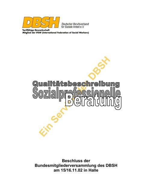 QualitÃ¤t der Beratung - DBSH Hessen