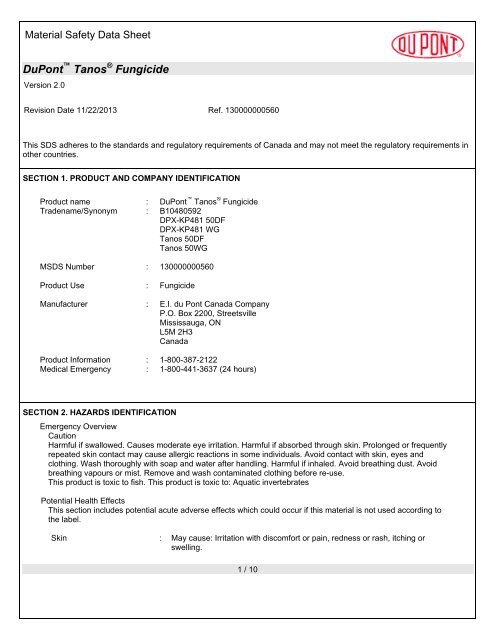 Tanos msds english.pdf - Bartlett.ca