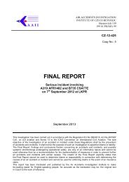 Final Report - Ãstav pro odbornÃ© zjiÅ¡Å¥ovÃ¡nÃ­ pÅÃ­Äin leteckÃ½ch nehod