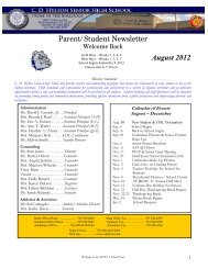 August 2012 - CD Hylton High School - Prince William County ...