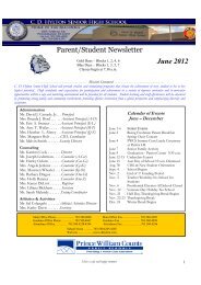 June 2012 - CD Hylton High School - Prince William County Public ...
