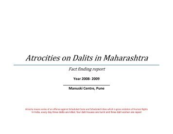 Atrocities on Dalits in Maharashtra