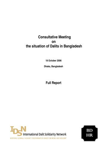 Bangladesh full report FINAL VERSION - International Dalit ...