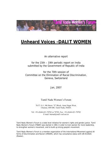 Unheard Voices -DALIT WOMEN