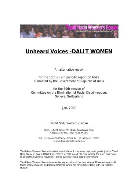 Unheard Voices -DALIT WOMEN