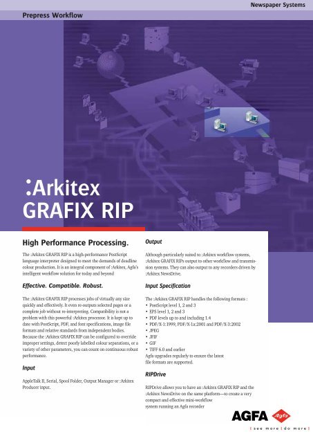 Arkitex Grafix Rip, prepress workflow, newspaper systems ... - GMDE