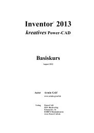 2013 kreatives Power-CAD Basiskurs - Ingenieurbuero Armin Graef