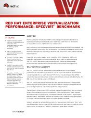 red hat enterprise virtualization performance: specvirt ... - Zift Solutions