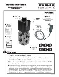 Wholegoods Price List - Rankin Equipment Co.