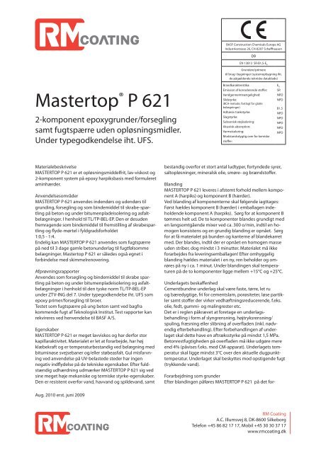Mastertop® P 621 - RMCoating