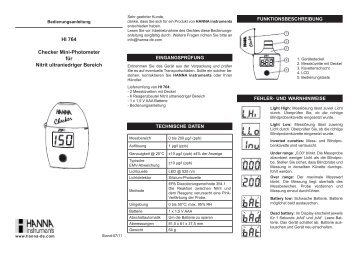 HI 764 Checker Mini-Photometer fÃ¼r Nitrit ultraniedriger Bereich