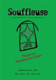 Souffleuse - Die Programmzeitschrift des Theaters im Romanischen Keller, Sommersemester 2015