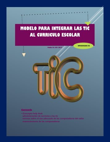 MODELO PARA INTEGRAR LAS TIC AL CURRICULO ESCOLAR