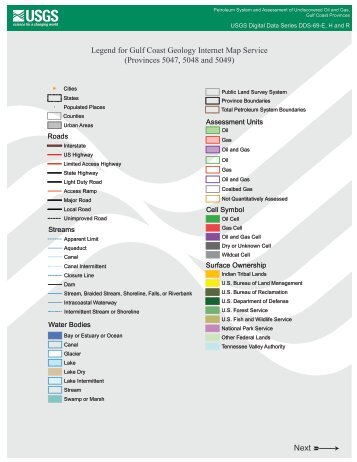 Legend for Gulf Coast Geology Internet Map Service ... - the USGS