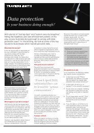 Data protection: is your business doing enough? - Travers Smith