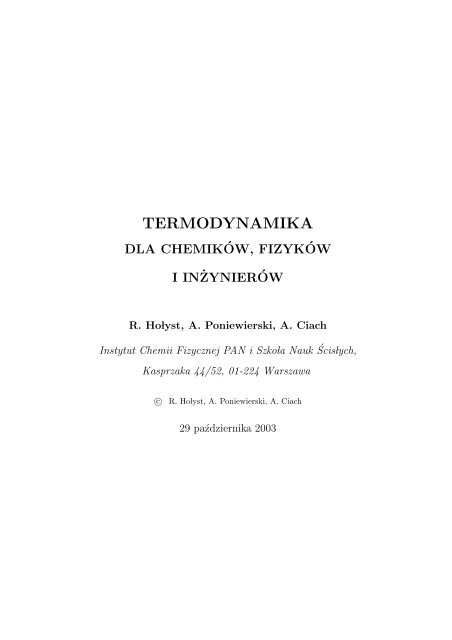 wersja beta pdf - Instytut Chemii Fizycznej PAN