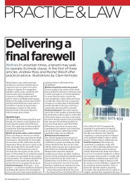 Delivering a final farewell, by Andrew Ross and - Travers Smith