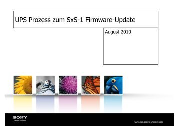 UPS Prozess zum SxS-1 Firmware-Update - Introducing '1' from Sony