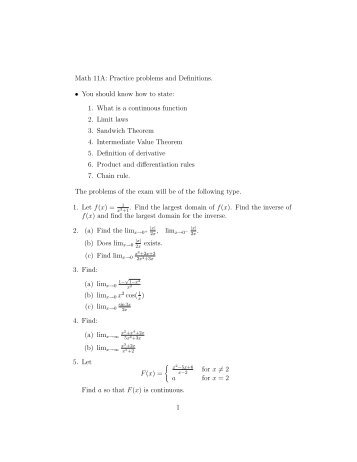 Practice problems for 1st midterm