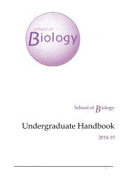 Undergraduate Handbook - School of Biology - University of St ...