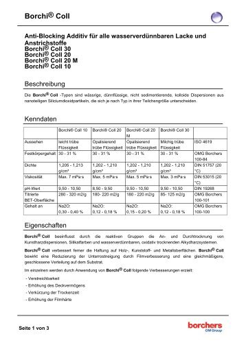 BorchiÂ® Coll - Borchers GmbH