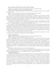 Open questions within the Newtonian N-body problem . The first two ...