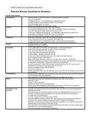 Resume Review Checklist for Students: