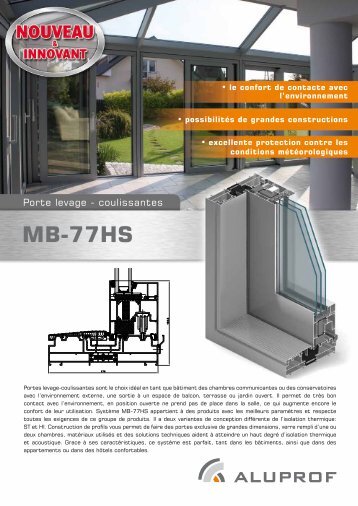 Brochure MB-77HS - Aluprof SA