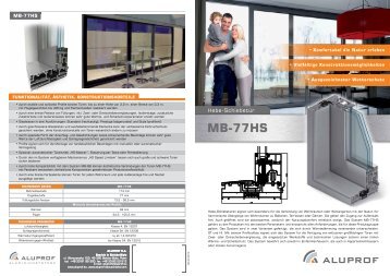 Informationsblatt MB-77HS - Aluprof SA