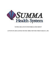 ORGANIZATIONAL STRUCTURE - Summa Health System