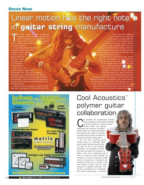 IT Jan 2008 - Industrial Technology Magazine