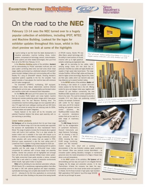 IT Jan 2008 - Industrial Technology Magazine