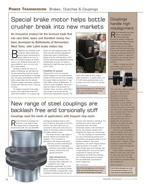 IT Jan 2008 - Industrial Technology Magazine