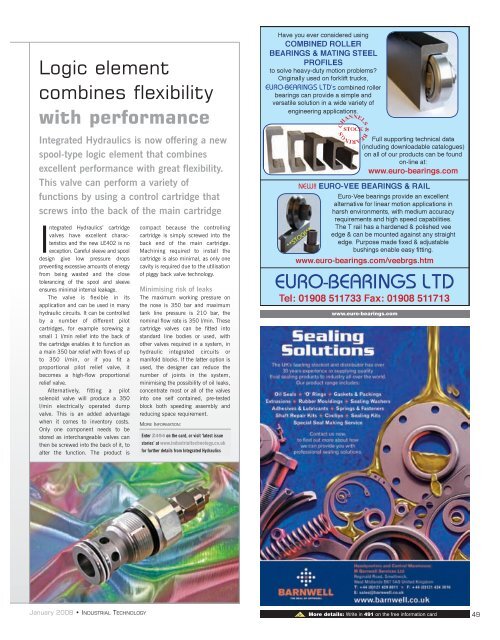 IT Jan 2008 - Industrial Technology Magazine