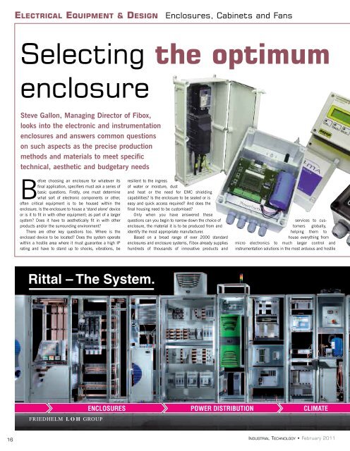 View advert- Page 16 - Industrial Technology Magazine