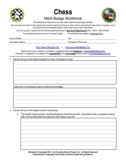 Chess - US Scouting Service Project