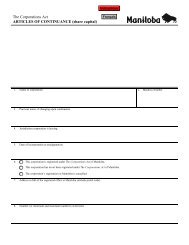 Articles of Continuance - Companies Office