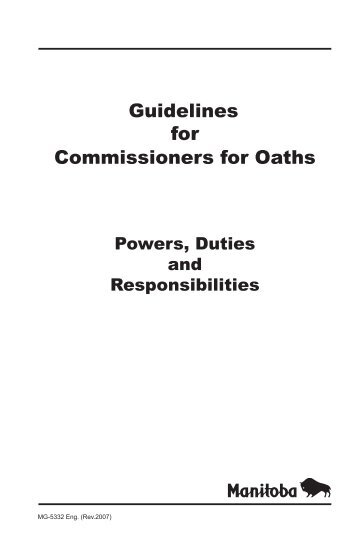 Guidelines for Commissioners for Oaths - Companies Office