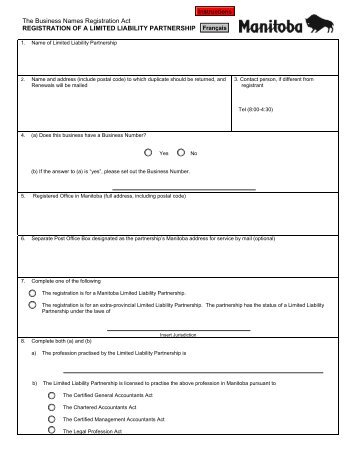 Registration of a Limited Liability Partnership - Companies Office