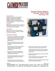 Gaumer Process Drawings Gaumer Electric Steam Boilers Datasheet - Type GES